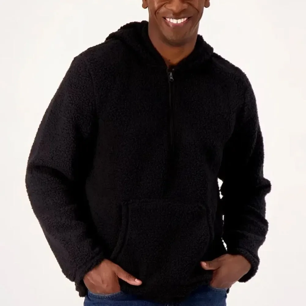 Cuddl Duds Men's Cloud Fleece Quarter Zip Hoodie